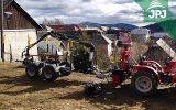 malotraktor a vyvýžečka dřeva